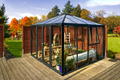 Växthus Fortuna 10200 Svart Glas/Poly 10,2 m² Vitavia